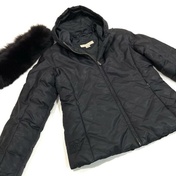 1 MADISON Fox Trim Feather Down Jacket - Picture 5 of 11